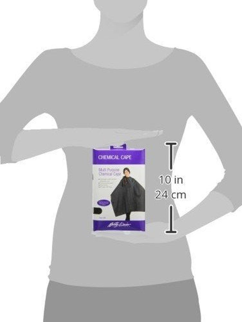 Betty Dain Multi-Purpose Coloring Cape - Lightweight Chemical-Resistant Nylon, Snap Closure | 54 x 60 Inches, Black