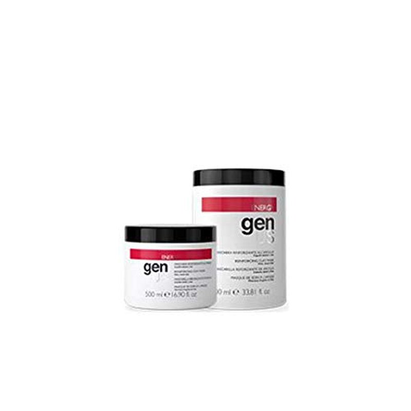 Genus Reinforcing Clay Mask - Hair Mask, Red Clay with Iron and Copper for Fine, Weak Hair - Purifies Scalp, Strengthens, Softens and Detangles, Adds Hydration and Shine - 1000ml