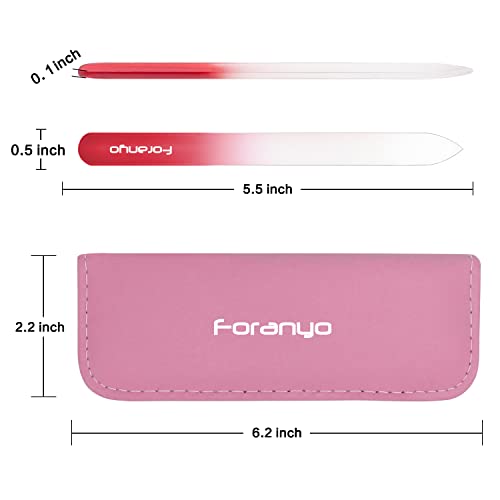 6 Pcs Glass Nail File Set, Providing Salon-Like Results from The Comfort of Your Home£¬Specially Crafted for Natural Nail Enthusiasts(Pink 6 pcs)