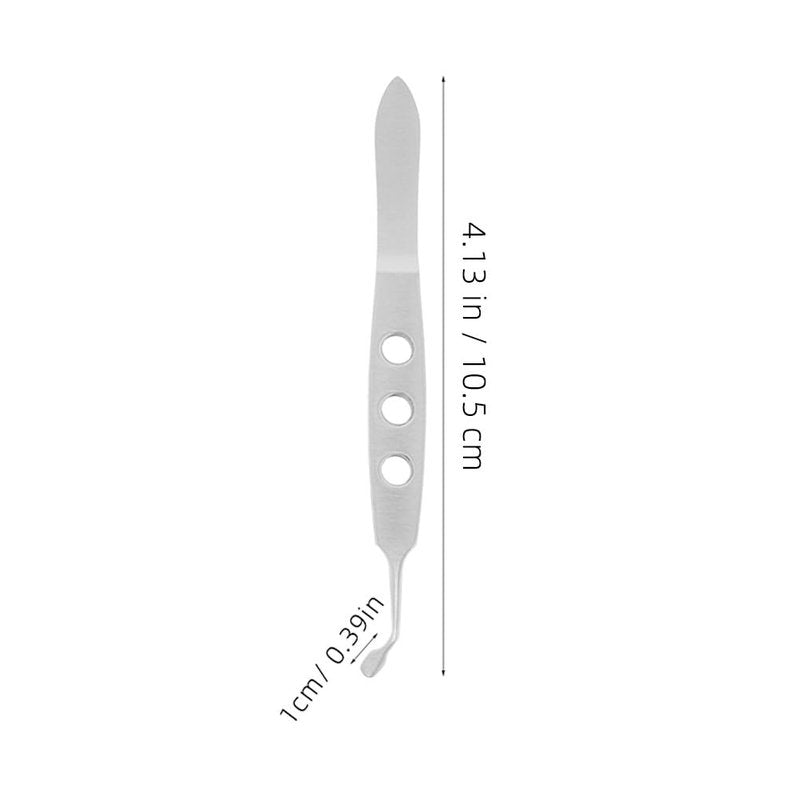 2Pcs Stainless Steel Eyelid Tweezers Eye Care Tool for Meibomian Gland Expressor and Eyelid Blockage Removal Portable Eye Treatment Tweezers