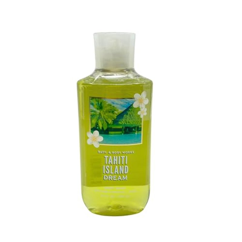 Bath & Body Works TAHITI ISLAND DREAM 3pc bundle - Mist, Body Wash, Body Lotion Gift Set with a Blue Bow for Holidays & Gifts - Full Size