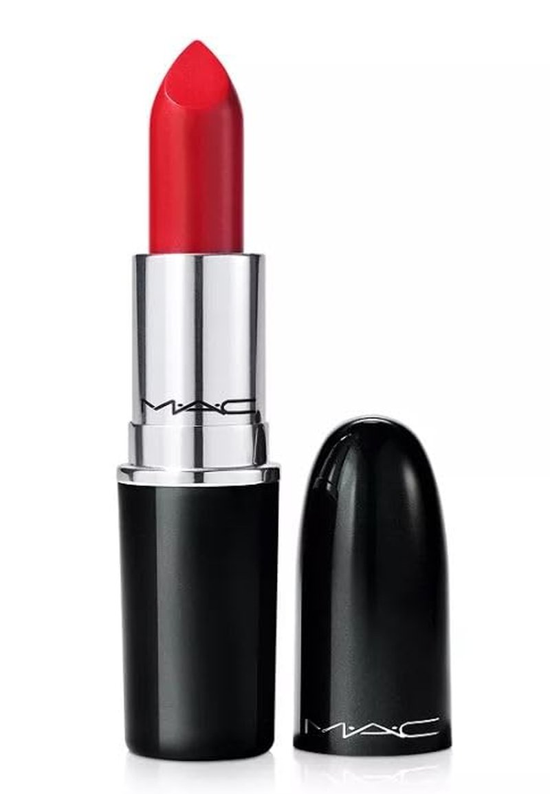MAC Lustre Lipstick - Cockney | Vibrant Red Color, Moisturizing Formula, 0.10 oz