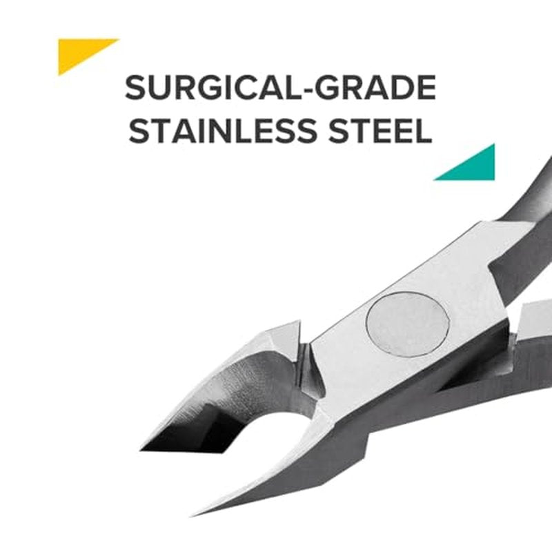 Rui Smiths Ultra-Premium Stainless Steel Cuticle Nippers - Professional Stainless Steel Cuticle Cutters - Japanese Handle, Mirror Finish - 4mm Jaw, Double Spring