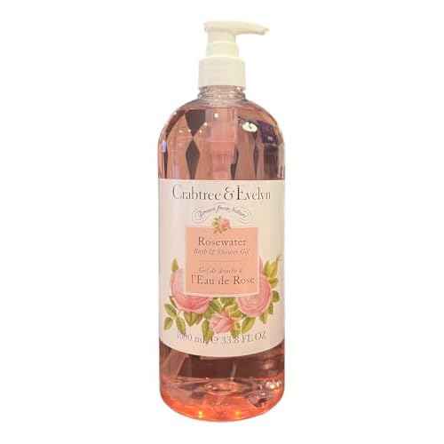 Crabtree & Evelyn Rosewater Bath and Shower Gel Jumbo Size 33.8 Fl Oz