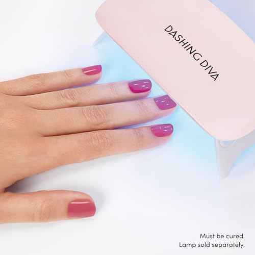 Dashing Diva Glaze Nail Strip Set - Cherry Vanilla - Long Lasting, Chip Resistant, Semi-Cured Gel Nail Strips - Summer Gel Set - 4-Piece Manicure Kit with 32 Strips