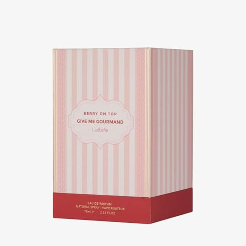 Lattafa Berry On Top Eau de Parfum, Give Me Gourmand Collection, Fruity Berry & Vanilla Cream Scent, Spray Form, 75ml