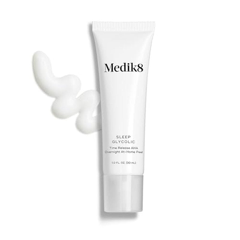 Medik8 Sleep Glycolic - Exfoliating Glycolic Acid At Home Face Peel - Night Cream for Face - Night Peel with Glycerin and Korean Clover - 1.0 oz