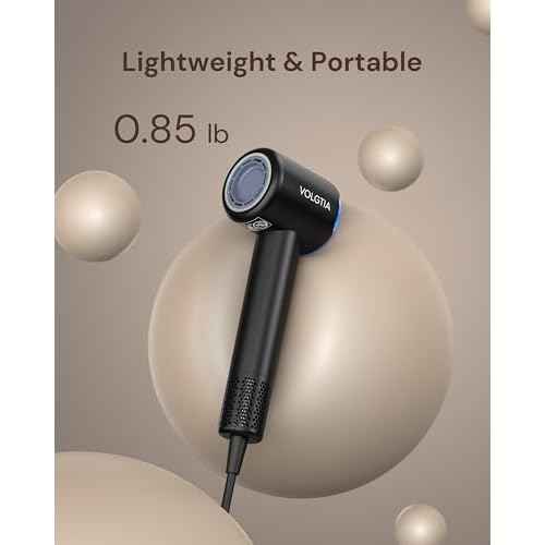 Hair Dryer with Diffuser for Curly Hair, Blow Dryer, 110000 RPM Professional High Speed Hairdryer with Negative Ions, 1400W Blow Dryer with 6.5 Ft Cord Fast Drying for Women Men