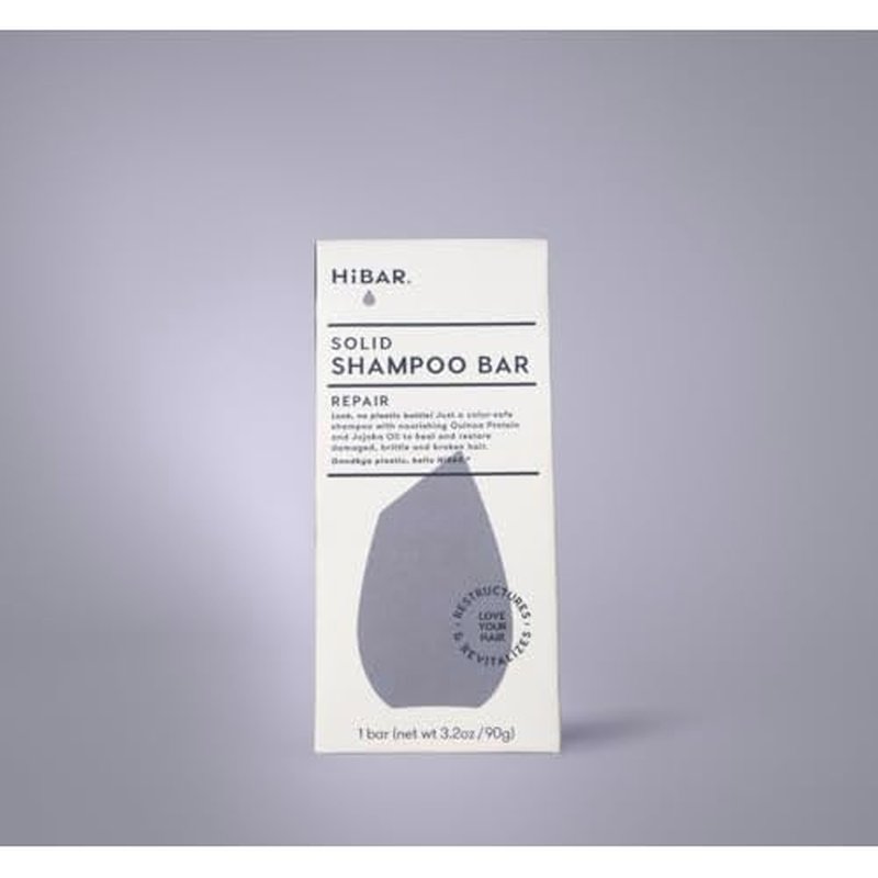 HiBAR - Repair Shampoo & Conditioner Set - For Damaged, Broken, Brittle Hair - Restore & Nourish - Quinoa Protein & Jojoba Oil - Plastic, Soap, Paraben & Sulfate-Free -Color Safe & Vegan -2 Solid Bars