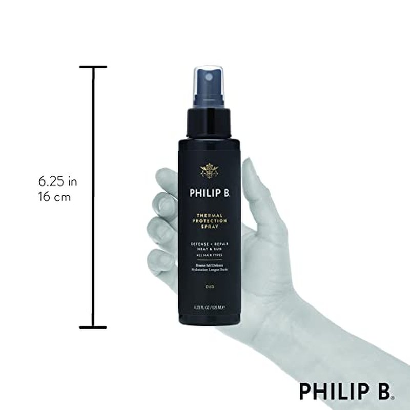 PHILIP B Thermal Protection Spray 4.2 oz. (125 ml) | Plump, Shine & Protect Hair from Heated Hair Tools