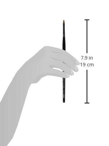 da Vinci Size 6 Acrylic Nail Brush - Round Russian Red Sable with Blue Handle