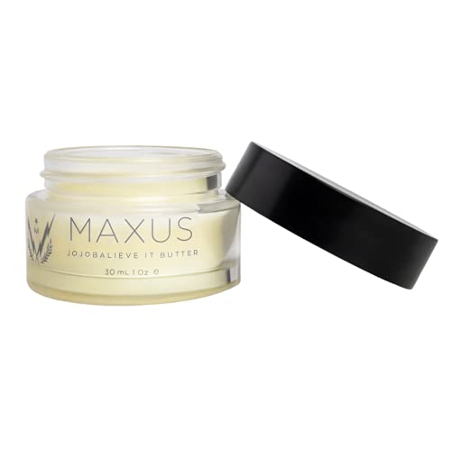 Maxus Nails Jojoba Butter, Cuticle & Dry Skin with All Natural Hemp Seed, Lavender Oils & Vitamin E, Vegan & GMO-Free, Strengthens Nails & Cuticles, Stops Splits & Cracks, 1 oz