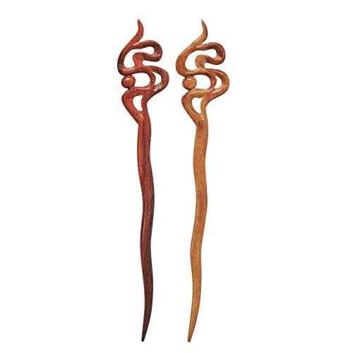 Marycrafts Artwork Wooden Hair Stick For Buns Hair Fork For Women Long Hair