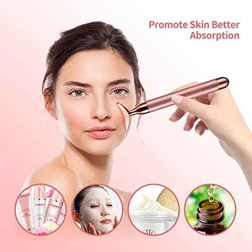 2-in-1 Face Massager Roller Electric Face Roller, 3D Roller and Crescent-Shape Face Massager Kit for Face Skin Care Tools