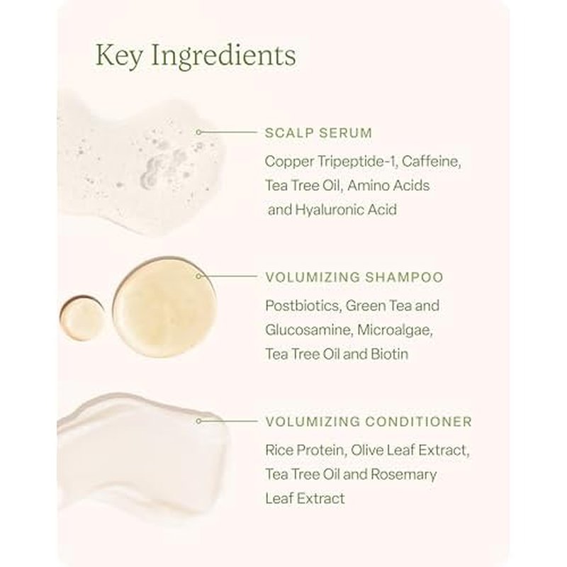 Divi Healthy Hair Goals Bundle - 30ml Hair Serum, 2 Fl Oz Volumizing Shampoo, & 2 Fl Oz Volumizing Conditioner