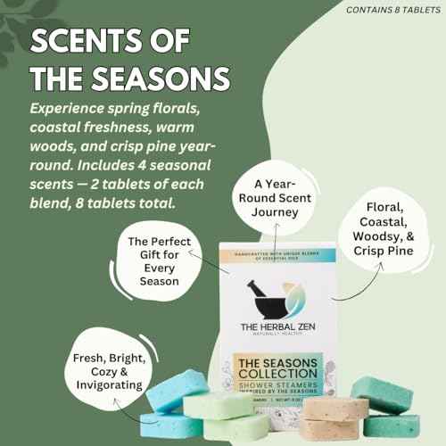 Shower Steamers Aromatherapy Tablets ? Variety Pack - Shower Bombs Aromatherapy Made in USA ? Self Care Gifts for Women and Men ? Natural Essential Oils ? Adult Christmas Stocking Stuffers (8 Pack)