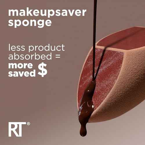 Real Techniques Makeupsaver Sponge + Brush Trio, Makeup Blending Sponge & Brushes For Liquid & Cream Foundation, Natural Finish & Reduces Makeup Waste, Cruelty & Latex-Free, 3 Piece Set