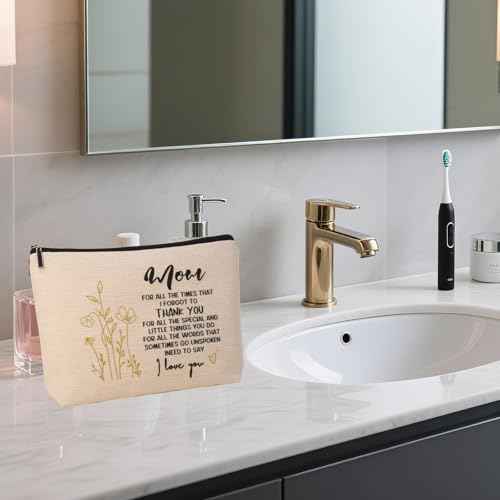 Mom Birthday Gifts for Moms Makeup Bag, Mom Birthday Gifts From Daughter for Mama, Mother in Law, Gift for Moms Who Has Everything, Mothers Day, Christmas Gift for Mom, Travel Cosmetic Bag