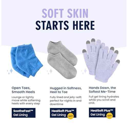 Dr. Frederick¡¯s Original Moisturizing Gel Gloves ? Deep Moisturizing and Fast Relief for Dry Hands ? Touchscreen-Friendly ? Mango Butter, Shea Butter, Jojoba, & Coconut Oil (Lilac Leisure)