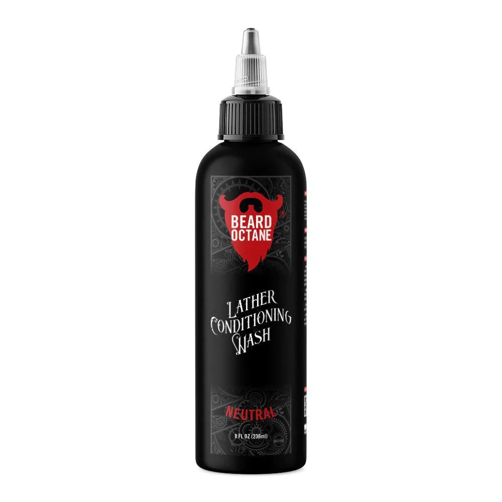 Beard Octane Beard Wash for Men – Neutral (Unscented) – Gentle Daily Beard Shampoo with Shea Butter – Cleans Without Drying – 8oz