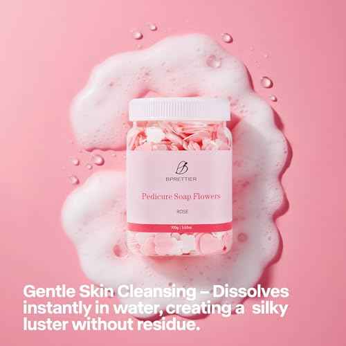 Pedicure Soap Flowers Foot Soak Petals Sheet for Softens Dead Skin Moisturizing Relaxing Spa Feet Birthday Pedi Nail Party (Rose)