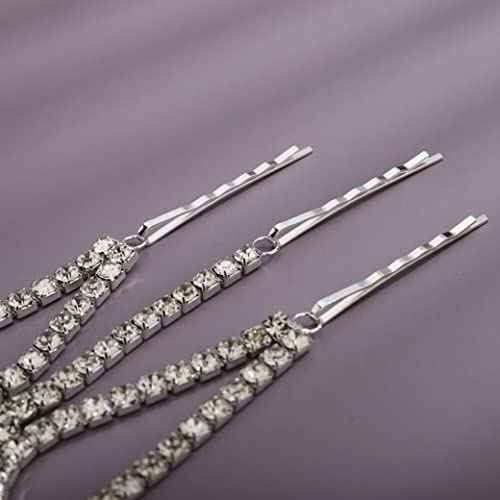 YERTTER Bohemian Full Silver Gold Rhinestone Chain Colorful Crystal HeadChain Clip Drop Pendant HeadPieces Forehead Headband Hair Accessories for Wedding Brides Party Prom Costume