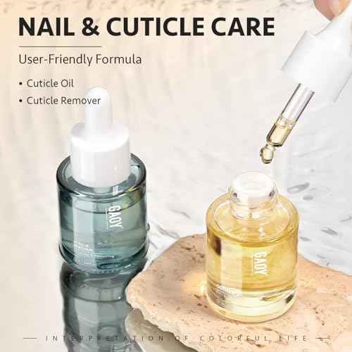 GAOY Cuticle Care Kit - Cuticle Oil and Cuticle Remover, 20ml 2 Pcs Cuticle Nourishes and Softener, Promotes Nail Growth and Strength