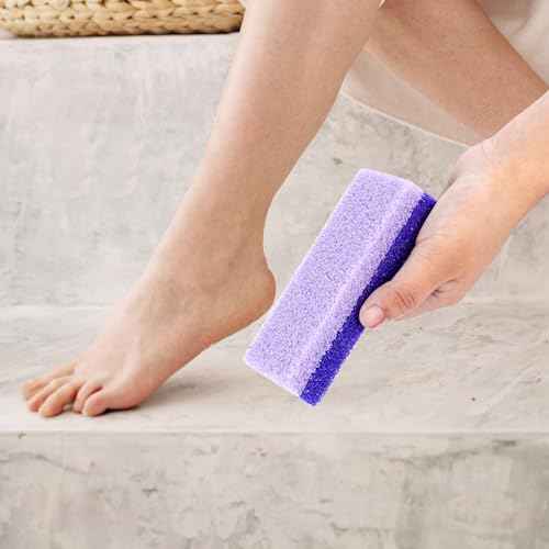 4 Pcs Foot Pumice Stone and Scrubber for Feet and Heels Callus and Dead Skins (Purple)