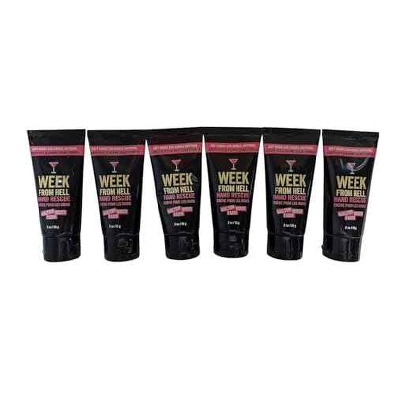 Walton Wood Farm Hand Rescue Tube 6 Pack (Week From Hell) Grapefruit & Brown Sugar Scent Vegan-Friendly and Paraben-Free 2 oz
