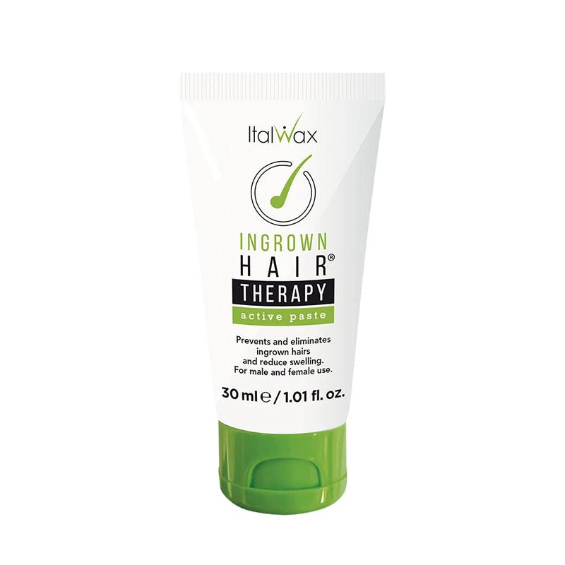 Italwax Ingrown Hairs Therapy Active Paste 30ml / 1fl.oz - Tea Tree Oil - Prevents and eliminates ingrown hairs and bumps - Ideal for face delicate areas