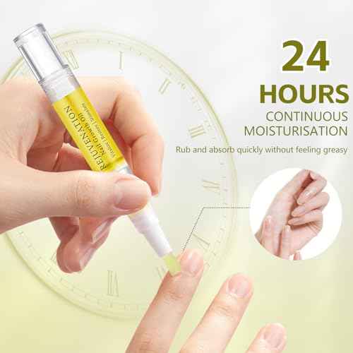 Rejuvenation Nail Growth Oil, Nail Oil for Growth and Strength Rejuvenation, Rejuvenation Nail Growth Serum for Nail Strengthener and Growth with Nails File (4PCS)