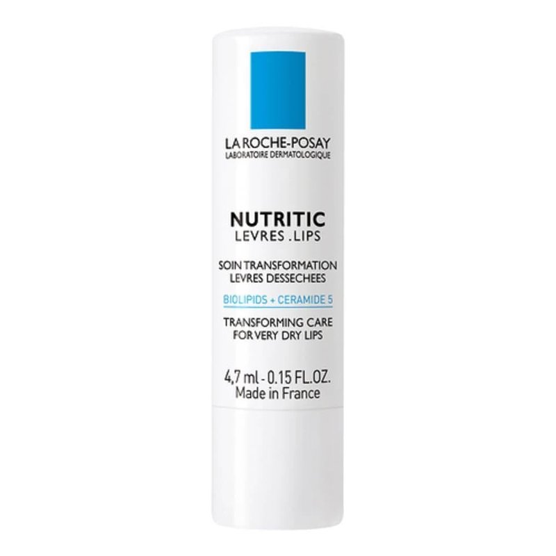 La Roche-Posay Nutritic Lip Balm for Very Dry Lips, Soothes and Repairs Chapped Lips with Shea Butter and Ceramides, 0.15 Fl Oz (Pack of 1)