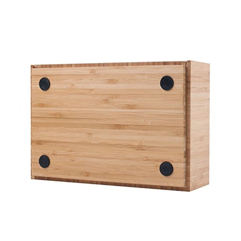 MobileVision Bamboo Makeup Drawer Organizer with 5-Compartment Brush Holder Stand Combo