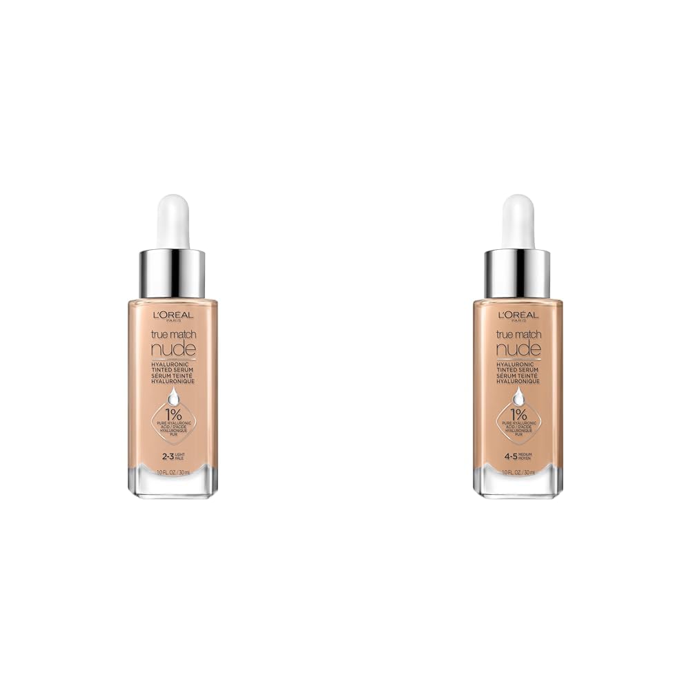 L'Oreal Paris True Match Nude Hyaluronic Tinted Serum The 1st Tinted serum with 1% Hyaluronic acid Instantly skin looks brighter, even and feels hydrated Makeup