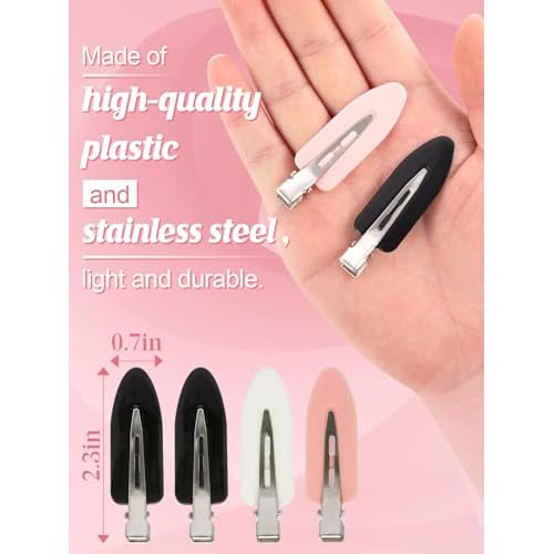 8Pcs No Bend No Crease Hair Clips- Styling Duck Bill Clips Alligator Hair Barrettes for Styling Sectioning, Small Gifts for Women Girls Salon Hairstyle Hairdressing Bangs Waves Makeup