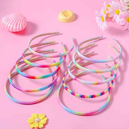 Fishdown Glitter Sequin Non-Slip Headbands: Sparkly Thin Skinny Hairbands for Girls, Toddlers, and Women