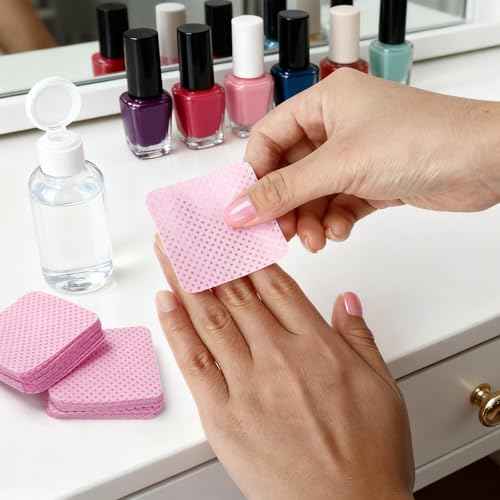 720Pcs Lint Free Nail Wipes, Nail Supplies Nail Polish Wipe, Pads Gel Nails No Lint Naile Glue Wipes Super Absorbent Soft Non-Woven for Fingernail Polish Remover Eyelash Extensions Nail Art
