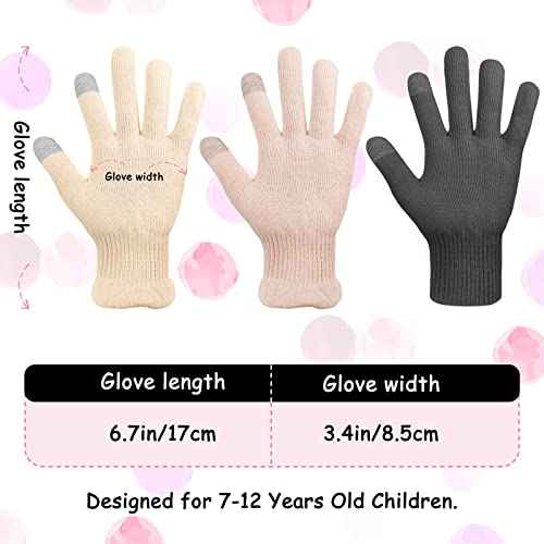 Evridwear Eczema Gloves Kids Cotton Moisturizing Gloves for Dry Hands, Eczema, SPA, Overnight Lotion, 2 Pairs with Touchscreen Fingers (Pink Thin)