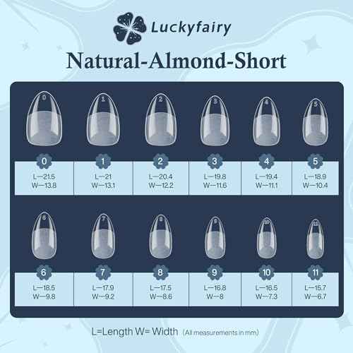 Short Almond Nail Tips, 240pcs Soft Nail Gel Tips Pre-Shaped Acrylic Fake Nails, Half Matte Full Cover Clear Gelly Press on Flase Nail Tips for Extension Nail Manicure Home DIY 12 Sizes Gelly Tips
