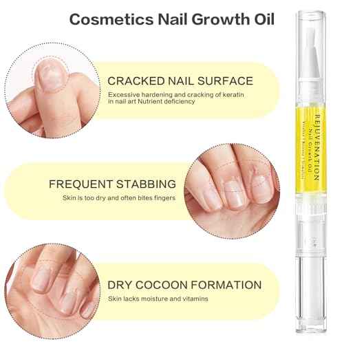 Brother Cosmetics Nail Growth & Repair Oil - Natural Rejuvenation, Instant Nail Strength (3PCS)