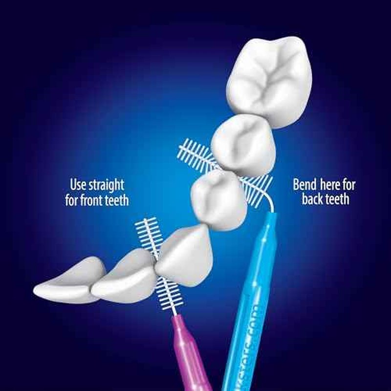 Piksters Interdental Brushes, 40 pk, Size 000, Interdental Tooth Brush for Extremely Tight and Fine Teeth Gaps, Gum Soft Bristles for Plaque Removal, Safe for Braces
