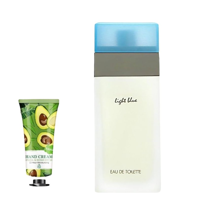Bundle - Original Brand Perfume For Women Light Blue Eau De Toilette Spray 3.4 Oz(TESTER) with Mini Hand Cream