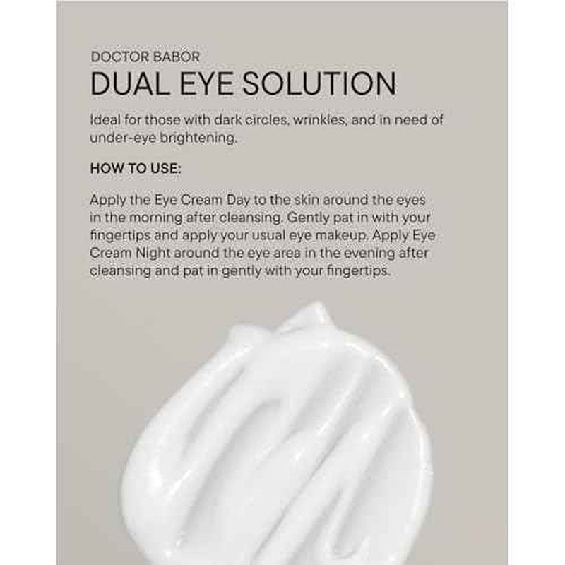 BABOR DOCTOR Lifting Rx Dual Eye Solution, Morning & Night Eye Cream, Day Boost Complex Smooths & Firms, Night Recharge Complex Reduces Dark Circles & Under-Eye Bags, Target Crow's Feet & Wrinkles