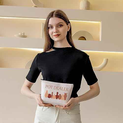 BDPWSS Pottery Artist Gift Pot Dealer Makeup Bag Ceramic Artist Gift Pottery Lover Gift Pottery Student Graduation Zipper Bag (Pot Dealer)