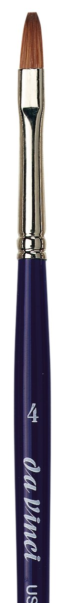 da Vinci Size 6 Acrylic Nail Brush - Round Russian Red Sable with Blue Handle