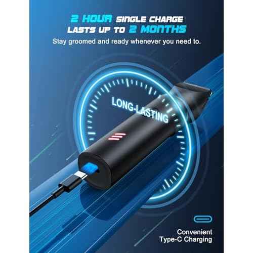 Body Hair Trimmer for Men: Manscape Electric Razor, Versatile Hair Trimmer for Groin, Beard, Nose/Ear Hair, Waterproof & USB-C Rechargeable,Travel Lock,Christmas Gifts for Men