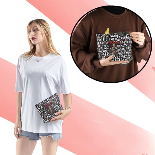 KUIYAI Clown Movie Merchandise Cosmetic Bag Horror Movie Fans Gifts Halloween Scary Clown Makeup Bag Spooky Season Gift (TerrifierMupBlk)