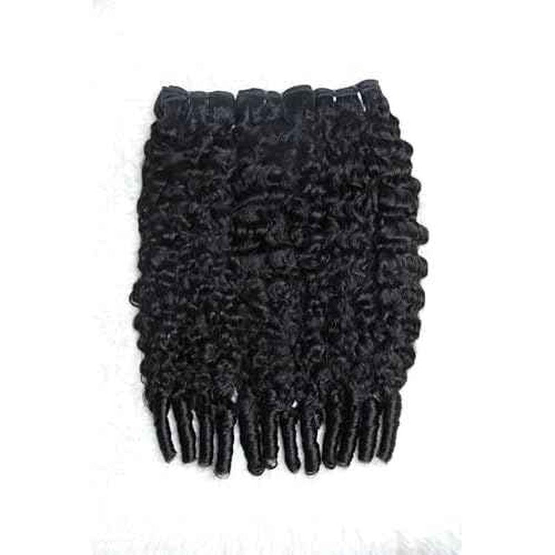 Curly Human Hair Bundles Water Wave Burmese Curly Bundles Human Hair Weave with Spiral End 3c4a 24 Inches Quick Weave Hair Extensions for Women Natural Black 1 Bundle