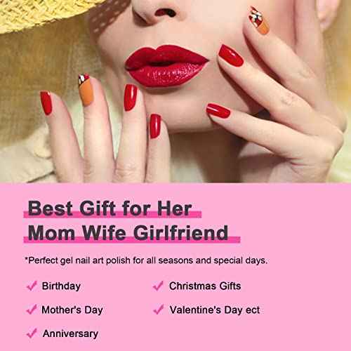 Nail Art Polish Set Gel Liner Kit For Nail Design Polish Paint For Nail 12 Colors Black White Gel Nail Polish Soak off Curing Requires 8ml with Thin Nail Art Brush