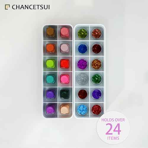 Organizer Holder for Lipstick Nail Polish: Lip Gloss Makeup Storage Drawer Organizers, Vanity Small Perfume Rack Plastic Tray Lipgloss Mascara Holders Stand Cosmetic Display Case 24 Spaces, White